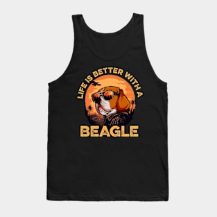 Life is better with a beagle Dog Lover Gift Tank Top